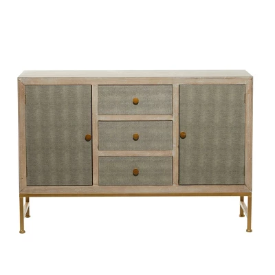 Contemporary Metal Cabinet Brown - Olivia & May 7 Contemporary Metal Cabinet Brown - Olivia & May - Image 5