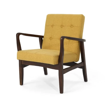 Marcola Mid Century Modern Upholstered Wood Framed Club Chair - Christopher Knight Home 7 Marcola Mid Century Modern Upholstered Wood Framed Club Chair - Christopher Knight Home - Image 5