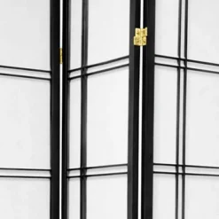 7 Ft. Tall Double Cross Shoji Screen - Black (6 Panels) -Lush Living Store GUEST 2065747b 9451 464a 84b5 c6c9aab26b03