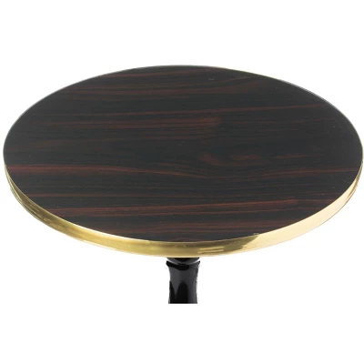 Fabulaxe Round Wooden Side Table, Living Room Accent Pedestal End Table 6 Fabulaxe Round Wooden Side Table, Living Room Accent Pedestal End Table - Image 4