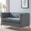 Gasper Tufted Upholstered Loveseat Light Gray - HOMES: Inside + Out -Lush Living Store GUEST 207a748c b5f0 48fa a7ef 72855f4e749e