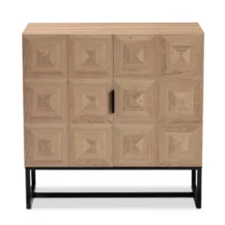 Darien Wood And Metal 2 Door Storage Cabinet Brown/Black - Baxton Studio -Lush Living Store GUEST 20a3aca2 9cb6 42bd bad0 47a283755923