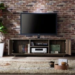 Fraire Contemporary TV Stand For TVs Up To 60" Reclaimed Oak - HOMES: Inside + Out -Lush Living Store GUEST 20bc6a18 d38e 4ed7 9892 3c9a3d78c02a