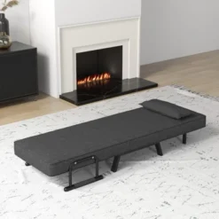 Costway Folding 6 Position Armchair Lounge Couch Convertible Sleeper Bed W/ Pillow Gray -Lush Living Store GUEST 20f3007b f301 4bc8 be13 6f0caedbbe39