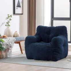 Panpan Bean Bag Chairs With Memory Foam,37" W Faux Fur Teddy Bean Bag Chair,Fluffy Lazy Sofa-The Pop Maison -Lush Living Store GUEST 212ab0b9 520c 420c 9c38 7863a6bee0b9