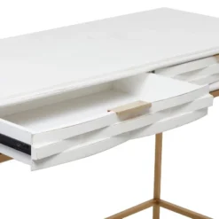 Contemporary 2 Drawer Metal Console Table White - Olivia & May -Lush Living Store GUEST 212d8e50 2d8d 4642 b5c4 4dab393221e2