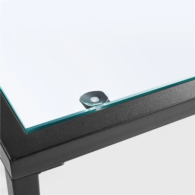 Yaheetech 2-Layer Tempered Glass Console Table Accent Glass Shelf For Hallway 7 Yaheetech 2-Layer Tempered Glass Console Table Accent Glass Shelf For Hallway - Image 5