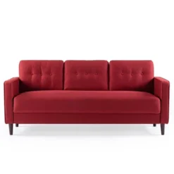 76" Mikhail Sofa Ruby Red - Zinus -Lush Living Store GUEST 213ca312 4fa8 4d14 996f 37eecd82a5c2