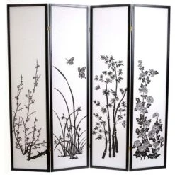 Legacy Decor Bamboo Floral Room Divider Screen -Lush Living Store GUEST 218ed7ce b96e 4731 be9e 7d11ee9ab5eb