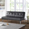Yaheetech Faux Leather Adjustable Convertible Sofa Bed Couch Futon For Living Room -Lush Living Store GUEST 2193e2b7 9999 4c46 8915 b33f84b4638e
