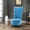 HOMCOM Retro High Back Armless Royal Accent Chair Fabric Upholstered Tufted Seat For Living Room, Dining Room And Bedroom -Lush Living Store GUEST 21968edd b806 4b0a 8722 00135305cb9c
