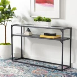 Ackley Console Table - Black - Safavieh -Lush Living Store GUEST 219ffdcb d453 41e1 83b8 0b3cada5028b