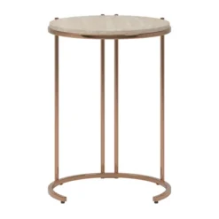 Octavia Side Table Champagne Gold Finish Champagne Gold Metal - Inspire Q -Lush Living Store GUEST 21c4aec9 bf60 4cf3 ac47 cdbc531968c3