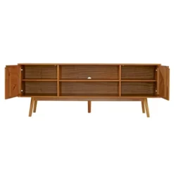 Solid Wood Mid-Century Modern TV Stand For TVs Up To 80" - Saracina Home -Lush Living Store GUEST 21c882f2 4627 4d0e a364 30f5fcdcd258