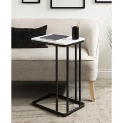 Kate And Laurel - Credele Metal Accent C-Table -Lush Living Store GUEST 21d9caab 7720 422b 8c6f 465b52f3cd11