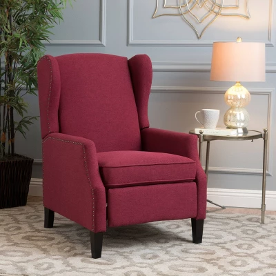 Wescott Traditional Fabric Recliner Deep Red - Christopher Knight Home 7 Wescott Traditional Fabric Recliner Deep Red - Christopher Knight Home - Image 5