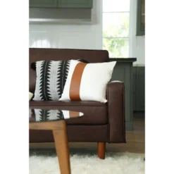 Hobbes Mid-Century Leather Sofa - Abbyson Living -Lush Living Store GUEST 22725f95 3c43 43c1 b50e 106bac837d71