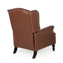 Walter Contemporary Tufted Recliner Cognac Brown/Dark Brown - Christopher Knight Home -Lush Living Store GUEST 22e12c93 d7c3 45b3 851a 6ff6d70cdf14