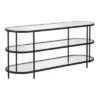 Black Bronze Oval TV Stand - Henn&Hart -Lush Living Store GUEST 2320c1f3 4751 4f71 9ddc 9a5ac52c4527