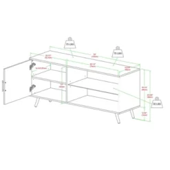 Single Door Mid-Century Modern TV Stand For TVs Up To 58" Dark Walnut - Saracina Home -Lush Living Store GUEST 23700859 bfa0 457d b9eb 9dd68744bb3b
