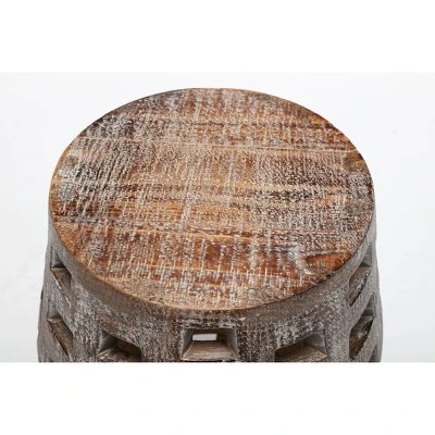 18" Hampton Side Table Weathered - Boraam 6 18" Hampton Side Table Weathered - Boraam - Image 4