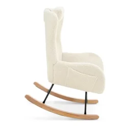 Teddy Tufted Rocking Chair With Rubber Legs - ModernLuxe -Lush Living Store GUEST 239a10e1 93fc 476e ae51 f41042a20929