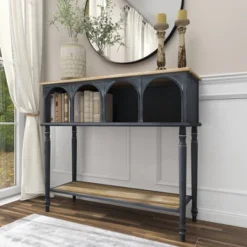 Farmhouse Wood Console Table Black - Olivia & May -Lush Living Store GUEST 23accaa1 7efa 41fc 9f29 c3003daed1c6