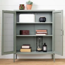 Crea Metal Mesh 2 Door Accent Cabinet - South Shore -Lush Living Store GUEST 23da70e6 b4dc 45de 9d79 5766eb8b9548