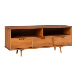 Cara Mid-Century Modern 3 Drawer TV Stand For TVs Up To 65" - Saracina Home -Lush Living Store GUEST 241ada7f b656 42b7 bb94 c1208b3efb6f