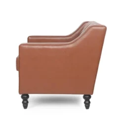 Furman Contemporary Tufted Club Chair Cognac - Christopher Knight Home -Lush Living Store GUEST 24214664 05c3 45a3 bfbe 61a48fa699af