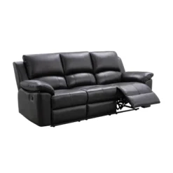 Carlin Leather Reclining Sofa Dark Brown - Abbyson Living -Lush Living Store GUEST 248d264e 1714 40b5 b57a 8c1c61432fd5