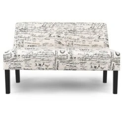 Costway Loveseat Sofa Fabric Settee Bench Bed Chair Wooden Leg Living Room -Lush Living Store GUEST 2523a3ca f345 4e98 b827 622fdffc4280
