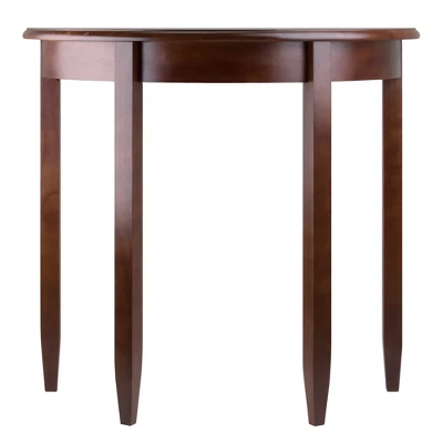 Concord Half Moon Accent Table - Antique Walnut - Winsome 3 Concord Half Moon Accent Table - Antique Walnut - Winsome