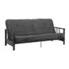 Full Harlow Metal Arm Futon Black/Gray - Room & Joy -Lush Living Store GUEST 257f27cd d533 459f a5cc b3d3c176a375