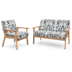 Costway Modern Living Room Sofa Set W/ Loveseat Sofa Couch & Accent Armchair -Lush Living Store GUEST 25aaa79b 52d6 4cc0 9d96 e35ef389971b