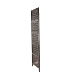 Traditional Wood Rectangle Room Divider Screen Brown - Olivia & May -Lush Living Store GUEST 25d83620 b905 40cd 8cbf 4bf53464e2bf