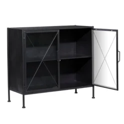 Industrial Metal Cabinet Black - Olivia & May -Lush Living Store GUEST 25ec1a53 b907 40a7 8131 afe570334cd7