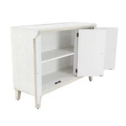 Modern Wood And Mirror Rectangular Cabinet White - Olivia & May -Lush Living Store GUEST 25ee3b39 d322 4346 a286 847c30d289ca