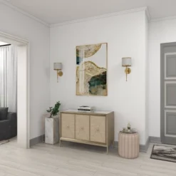 Glam Wood Cabinet Gray - Olivia & May -Lush Living Store GUEST 2614d5b0 a7c8 492c a7a3 388d60a41639