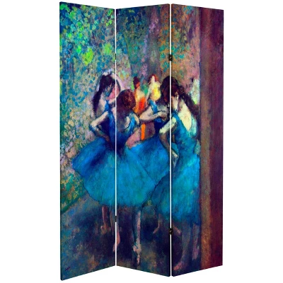 6" Double Sided Works Of Degas Room Divider Dancers - Oriental Furniture 4 6" Double Sided Works Of Degas Room Divider Dancers - Oriental Furniture - Image 2