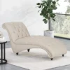 Varnell Contemporary Fabric Button Tufted Chaise Lounge Beige/Dark Brown - Christopher Knight Home -Lush Living Store GUEST 264dd427 c3e2 4a52 a669 f335b1ffd427