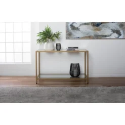 47" Camber Modern Glass Console Table Gold - Studio Designs Home -Lush Living Store GUEST 26bb995f ff16 47d8 a7a2 4c9d985cff30