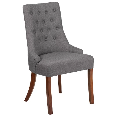 Merrick Lane Lillian Upholstered Tufted Side Accent Chair With Curved Rear Legs 7 Merrick Lane Lillian Upholstered Tufted Side Accent Chair With Curved Rear Legs - Image 5