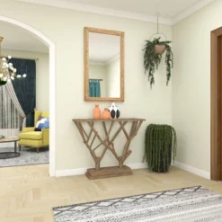 Contemporary Wood Console Table Brown - Olivia & May -Lush Living Store GUEST 2728d255 3e17 42de a83d d733253d00b3