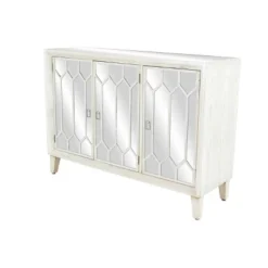 Modern Wood And Mirror Rectangular Cabinet White - Olivia & May -Lush Living Store GUEST 273c45e8 68fd 4748 b51f 2ac26858ad74