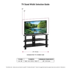 Corner TV Stand For TVs Up To 43" Black - CorLiving -Lush Living Store GUEST 2750694b 9aa4 431c b4f9 7236891aa572