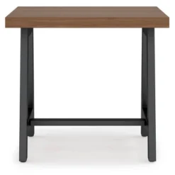 Hawkins Metal/Wood End Table Walnut - WyndenHall -Lush Living Store GUEST 27908268 55e6 44a9 9c48 b0187fd824b4