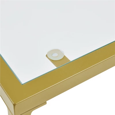 Yaheetech 2-Layer Tempered Glass Console Table Accent Glass Shelf For Hallway 8 Yaheetech 2-Layer Tempered Glass Console Table Accent Glass Shelf For Hallway - Image 6