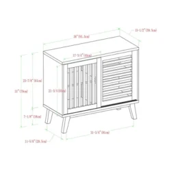 Visconti Mid-Century Modern Sliding Slat Door TV Stand For TVs Up To 40" - Saracina Home -Lush Living Store GUEST 27b85acf f3ef 4d5b 9750 257684889cc4