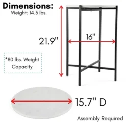 BIRDROCK HOME Folding Side Table With Marble Top - Black Legs -Lush Living Store GUEST 27c29650 d24b 4f76 b6b6 4d80c20abfcd